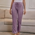 thumbnail image 2 of Spandex Lounge Pants Women Soft Casual Elastic Drawstring Sweatpants Yoga Trouser Pant Plus Size Sweat Pants (5XL, Purple), 2 of 4