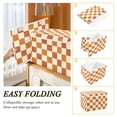thumbnail image 2 of Yayeee Collapsible Cube Storage Bin with Lid Fabric Closet Decorative Basket with Handles, Rusty Orange Plaid, 2 of 7