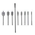 thumbnail image 4 of mmirethe 10 Pcs Ensemble de Perceuse à Bois Trois Points Perceuse Ronde Hexagonale Poignée Ouvreur Ensemble Perceuse Plate, 4 of 5