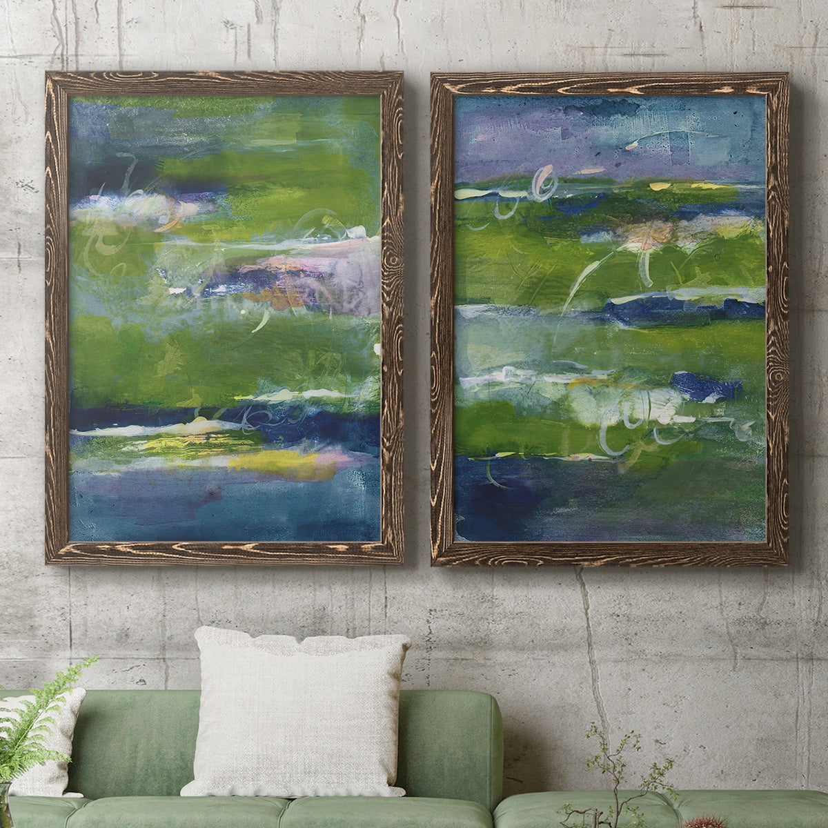 Bales of Color I - Premium Framed Canvas 2 Piece Set - Ready to Hang