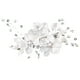 thumbnail image 1 of Tocado de novia para boda, pétalos blancos, hecho a mano, con perlas y cristales, pinza para el pelo, 1 of 8