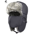 thumbnail image 3 of PULLIMORE Men Women Trooper Trapper Hat Warm Winter Hats with Ear Flap Faux Fur Hunting Aviator Hat (Gray), 3 of 8