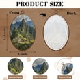 thumbnail image 3 of Canvas Wall Art Machu Picchu Peru Oval Framed Canvas Prints Vintage Wall Hanging Decor for Home Bathroom Decorations Gift for Mom Women 8.6"x11.4", 3 of 7