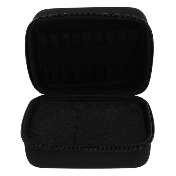 Estuche para aceites esenciales, organizador de botellas (negro)