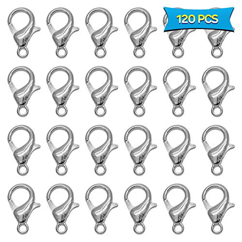 120PCS/Box Jewelry Loose Lobster Claw Clasp For Necklace Bracelet Making DIY MW 