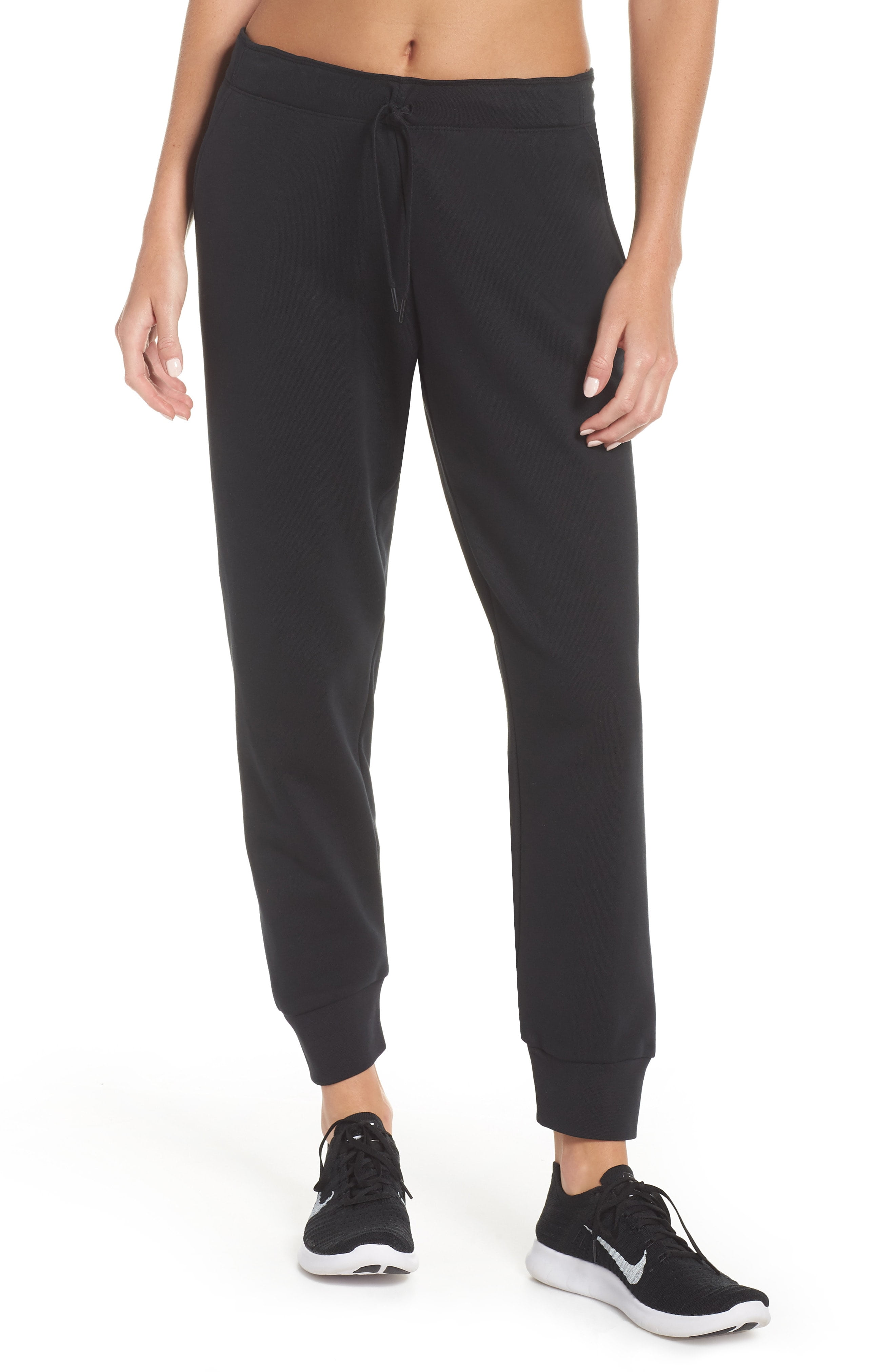 Womens Fleece Lined Drawstring Jogger Pants Stretch XL