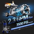 thumbnail image 4 of Efurden 3500PSI Gas Pressure Washer, 212CC Engine 2.3GPM High Power Cleaner, 4 Adjustable Nozzles for Wall Terrace Vehicle Garden Cleaning, Blue, 4 of 11