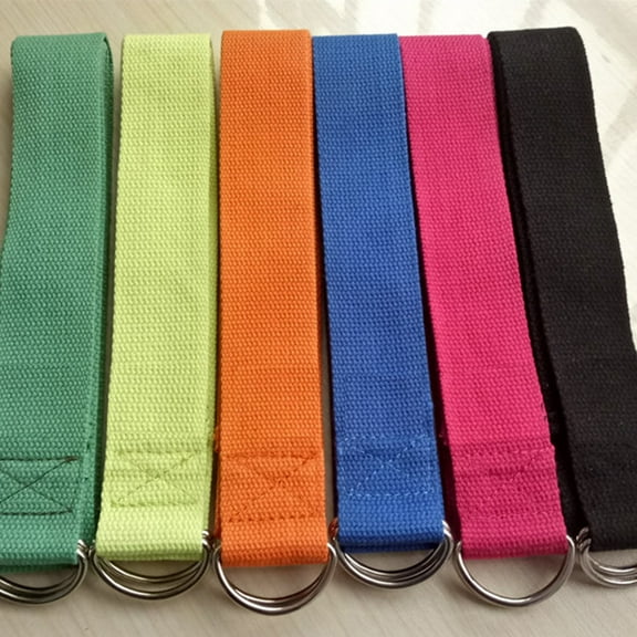 Yuangui Yoga Fitness Strap D Ring Yoga Exercise Strap for Stretching Flexibility Physical Therapy (Blue)