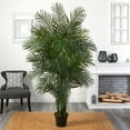 thumbnail image 6 of Nearly Natural 6.5ft. Areca Palm Tree (Indoor/Outdoor) Plastic Artificial Plant, Green, 6 of 6
