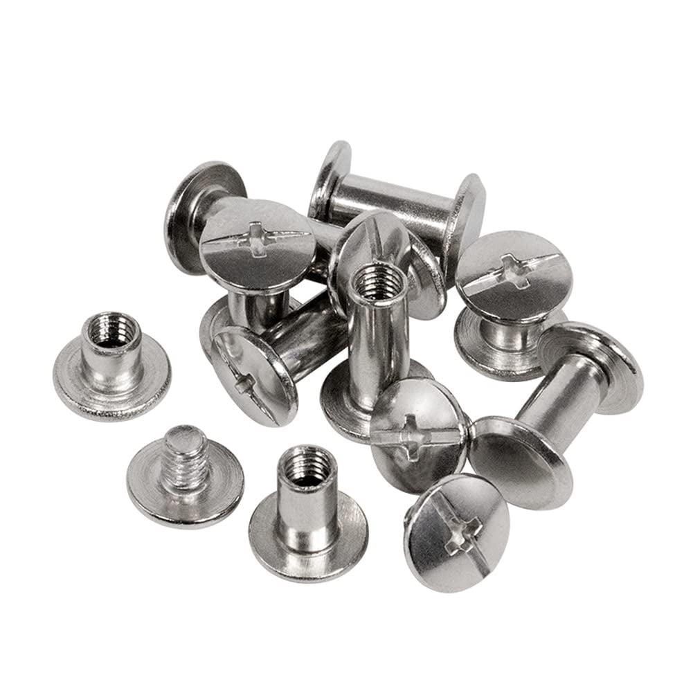 10 Pcs 304 Stainless Steel Flat Head Lock Screw Rivets M4x5mm.