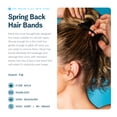 thumbnail image 2 of Gimme Beauty Spring Back Hair Bands, No-Snag Elastic Ponytail Holders for Medium Hair, Black, 12 Ct, 2 of 6