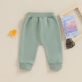thumbnail image 4 of Douhoow Baby Boy Girl Sweatpants 0-3Y Solid Color Drawstring Elastic Jogger Pants Fall Winter Trousers, 4 of 9