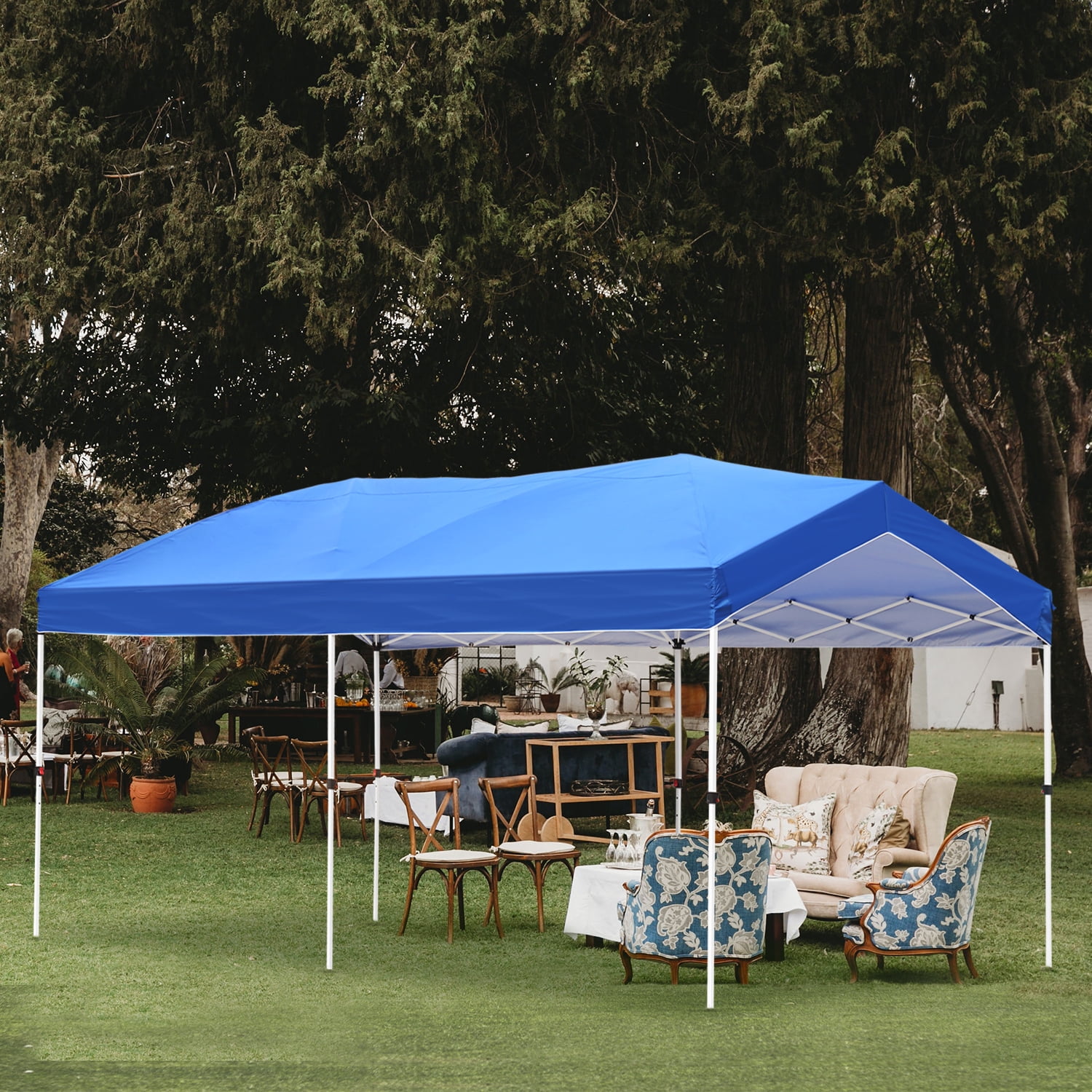 10'x10' Canopy Party Wedding Tent Outdoor Heavy Duty Pavilion Cater Event Blue 