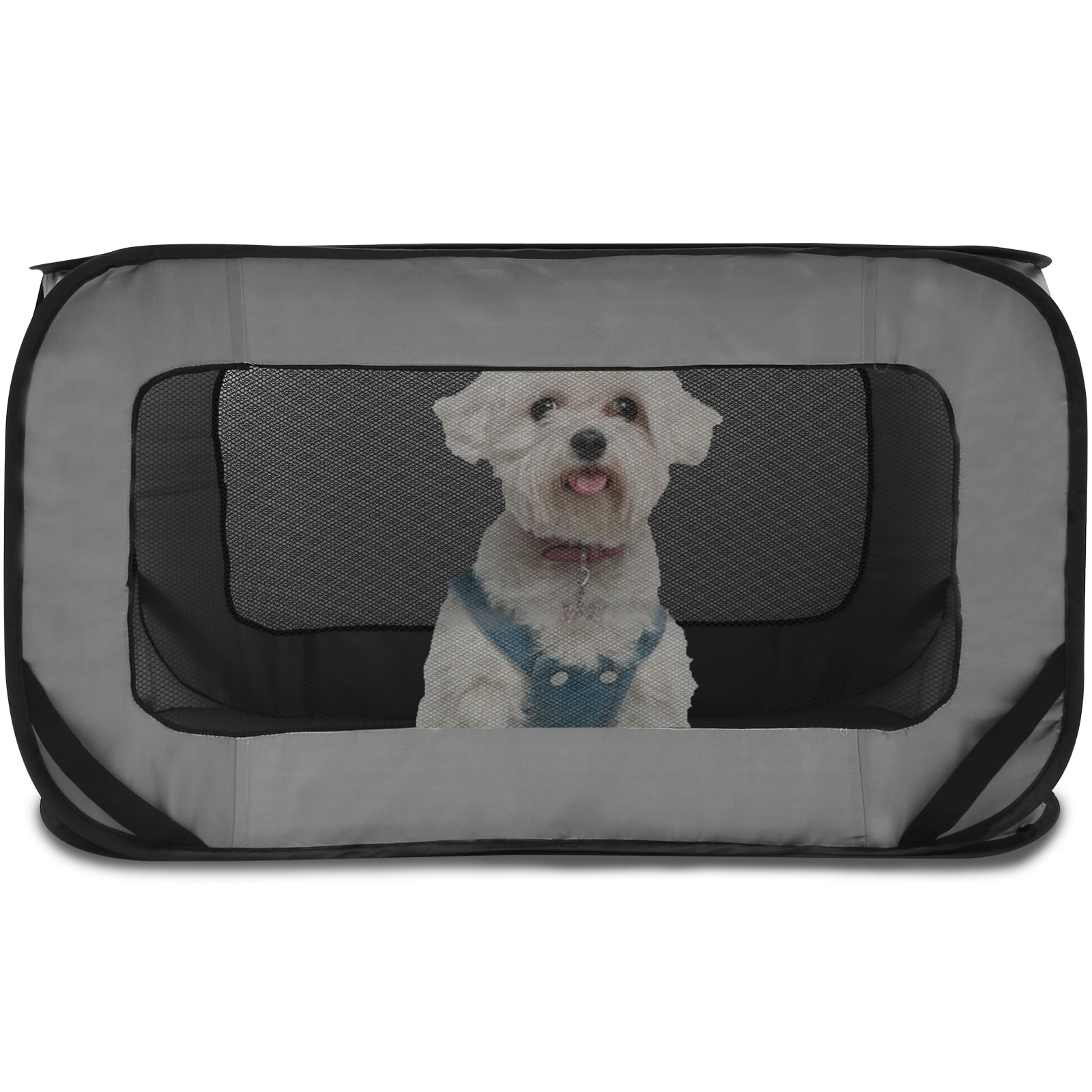 Jetcloudlive Dog Travel Crate Foldable Pop Up Dog Crate with Storage Bag 36.6×20.5×20.5 Inch Travel Pet Kennel Small Dog Tent Crates Cage Portable Puppy Seat Kennel for Indoor Outdoor Puppy Cat
