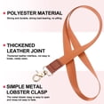 thumbnail image 3 of Uxcell Key Lanyard, Modern Neck Lanyards Strap ID Badges Holder, Long Keychain Lanyard with Metal Clasp Brown, 3 of 6