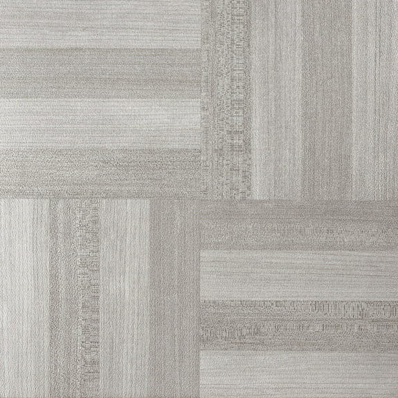 Ergode Tivoli Ash Grey Wood 12x12 Self Adhesive Vinyl Floor Tile - 45 Tiles/45 sq. ft.