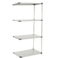 thumbnail image 3 of Nexel 5 Tier Solid Stainless Steel Shelving Add-On Unit, 36"W x 24"D x 63"H, 3 of 4