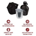 thumbnail image 3 of 3PC Canteen KIT W/Cover &Aluminum Cup-Black, 3 of 3