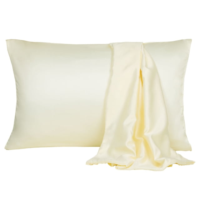 Soft Silky Satin Pillowcases for Hair and Skin 2PCS Pillow Case Queen