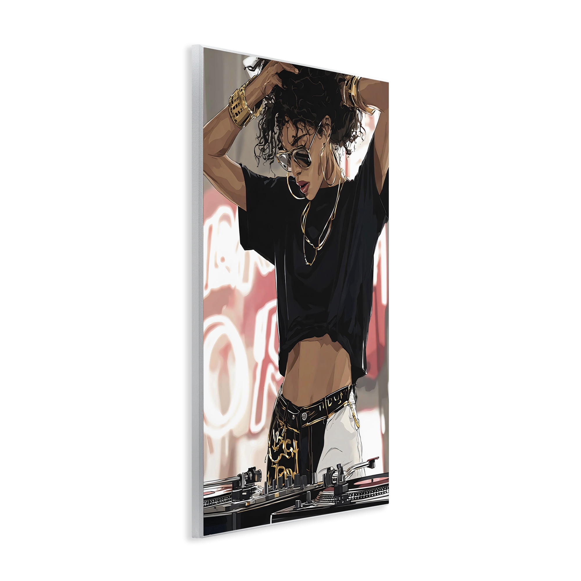 Stupell Industries Trendy Female DJ Musician Wall Plaque Art, design by Franklyn Gregory