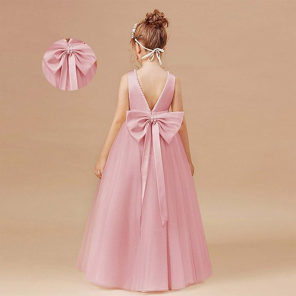 Teen Pink Girls Dress Ruffle Kids Formal Dresses for Girls Fancy Dress for Girls Girls Dresses Size 11-12 Years