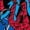 ROYAL BLUE, variant on Marvel Spider-Man - Collegiate - Juniors Cropped Graphic T-Shirt