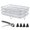 Rectangle, variant on 3-Layer Square Round Rectangle Air Fryer Rack Set Dehydrator Rack with 4 Silicone Feet Anti-Scald Clip Stackable Air Fryer Accessories for Baking Cooking Drying Compatible with 5-7.5L Air Fryers