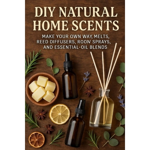 DIY Natural Home Scents: Make Your Own Wax Melts, Reed Diffusers, Room Sprays, and Essential-Oil Blends, (Paperback)