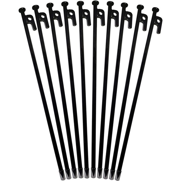 DANCHEL OUTDOOR Steel Heavy Duty 16" Extra Long Tent Stakes for