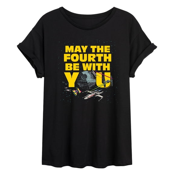 Star Wars - May Fourth Dogfight - Women's Oversized Graphic T-Shirt