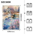 thumbnail image 3 of Painting Lake Houses Ring Binder Notebook Journey Note Diary College Ruled Spiral Notebook Study Loose Leaf Paper A5 60 Pages, 3 of 8