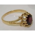 thumbnail image 5 of LBG British Made 18k Yellow Gold Natural Garnet Womens Anniversary Ring - 33 size options - Size 6, 5 of 7