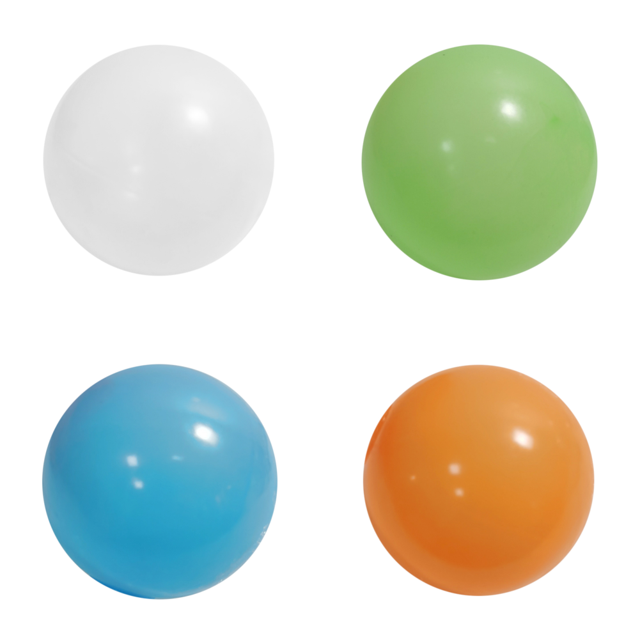 Bola de techo que brilla en la oscuridad, bola adhesiva brillante para niños y adultos (blanco)