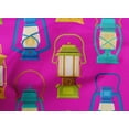 thumbnail image 5 of oneOone Cotton Poplin Fuschia Pink Fabric Retro Lantern Craft Projects Decor Fabric Printed By The Yard 56 Inch Wide, 5 of 5