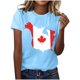 thumbnail image 1 of Tops de Cuello Redondo para las Mujeres Nuevo Suéter de Manga Corta, Camiseta de Poliéster Impresa Casual, 1 of 3