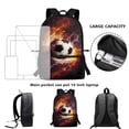 thumbnail image 5 of Uorisanigo School Backpack for Boys Girls 6-12 Year Soccer Ball Printed Large Capacity Casual Daypack School Bag Bookbag with Padded Straps for Schools, Camps and Travel, 5 of 6