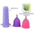 thumbnail image 3 of ZHAOCHENG Copa menstrual femenina reutilizable de silicona, producto de higiene femenina, color rosa, 3 of 4