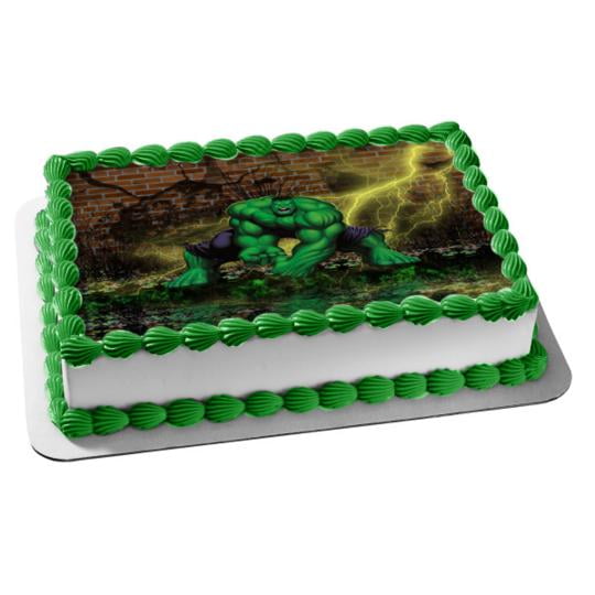 Incredible Hulk Party Decoration Edible Cake Image Topper Frosting