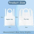 thumbnail image 2 of URBY 50pcs Plus Size Disposable Aprons Extra Wide, Plastic Material, White, 2 of 6