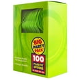 thumbnail image 4 of JAM Paper Big Party Pack of Premium Plastic Spoons, Lime Green, 100/Box, 4 of 4