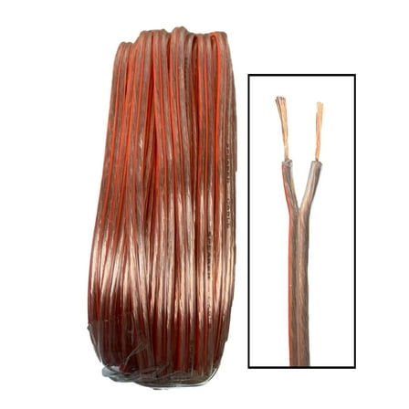 IMC Audio 50 Feet 16 Gauge Clear Jacket 2 Conductor Speaker Wire Audio Cable