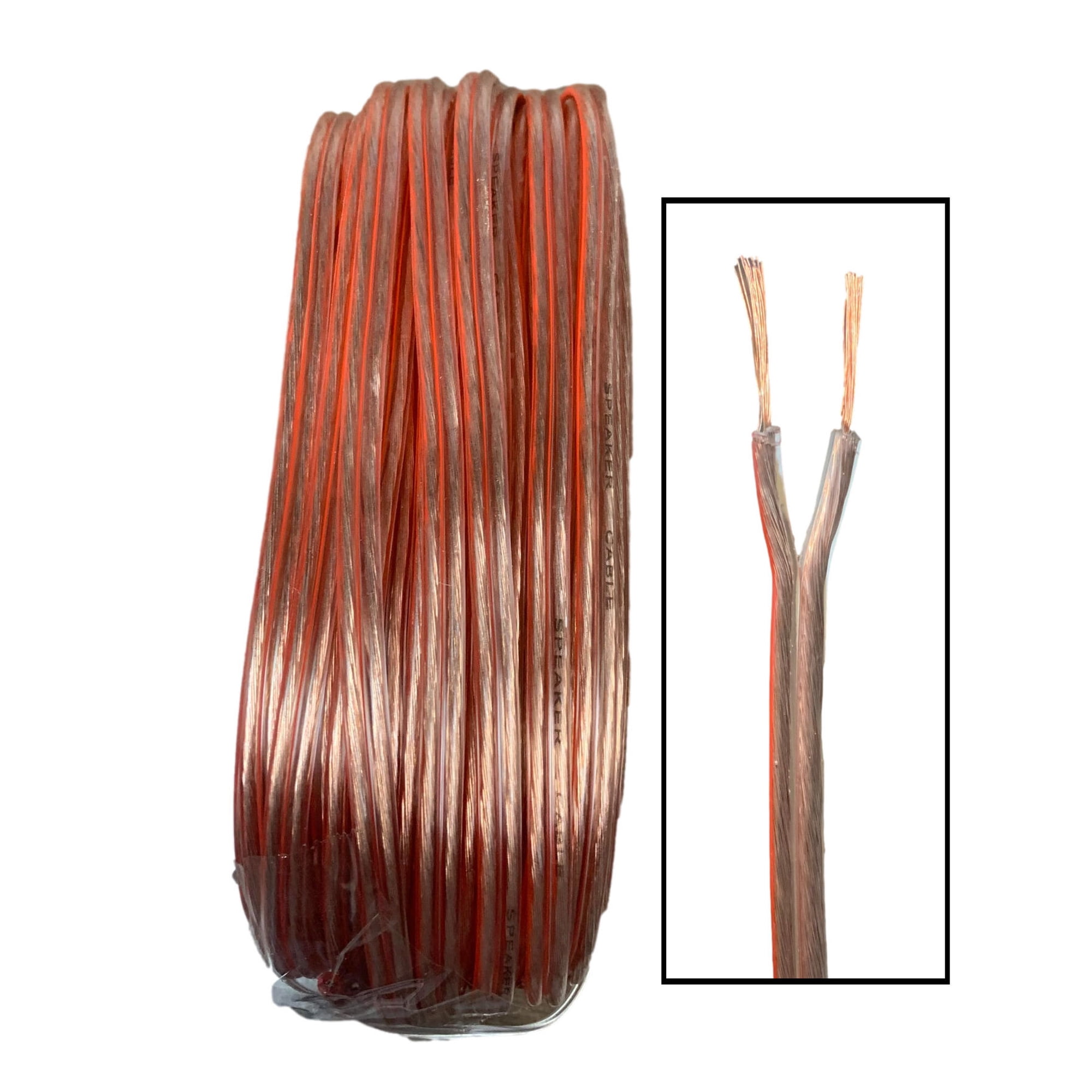IMC AUDIO 10' Feet 12 GA Gauge Clear 2 Conductor Speaker Wire Audio Cable