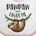thumbnail image 4 of Inktastic Pawpaw Loves Me Cute Sloth and Baby Boys or Girls Baby Bib, 4 of 4
