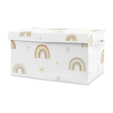 UPC: 0846480096566 | Boho Rainbow Neutral Storage Fabric Toy Box Girl Boy Unisex by Sweet Jojo Designs