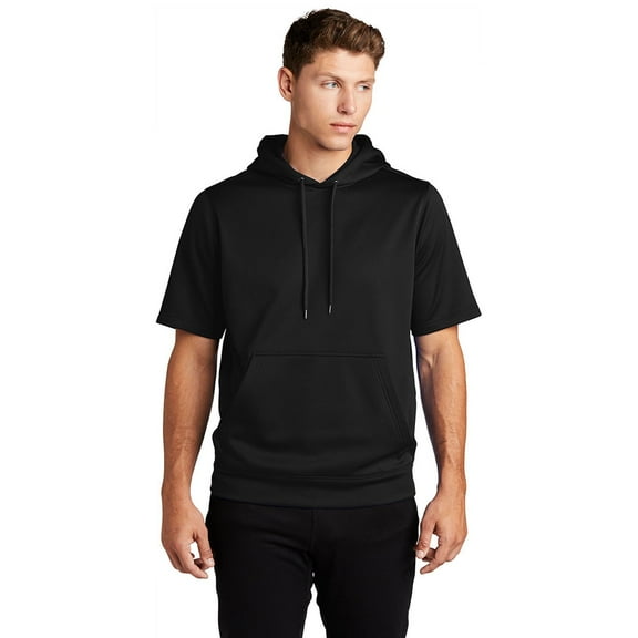 Sport-Tek Sport-Wick Fleece Short Sleeve Hooded Pullover. St251