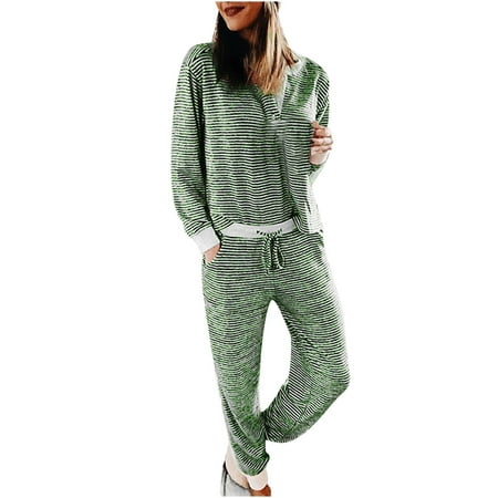 

Women s Lounge Sets Pajamas Set 2 Piece Long Sleeve Tops and Drawstring Sweatpants Workout Outfits Sets Tracksuits