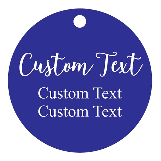 100 PCS Custom Made Any Text Hang Tags Round Shape Personalized Wedding Favor Gift Tags