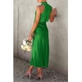 thumbnail image 3 of PRETTYGARDEN Women's Satin Dress Elegant Sleeveless Mock Neck Cocktail Party Maxi Dresses, 3 of 6