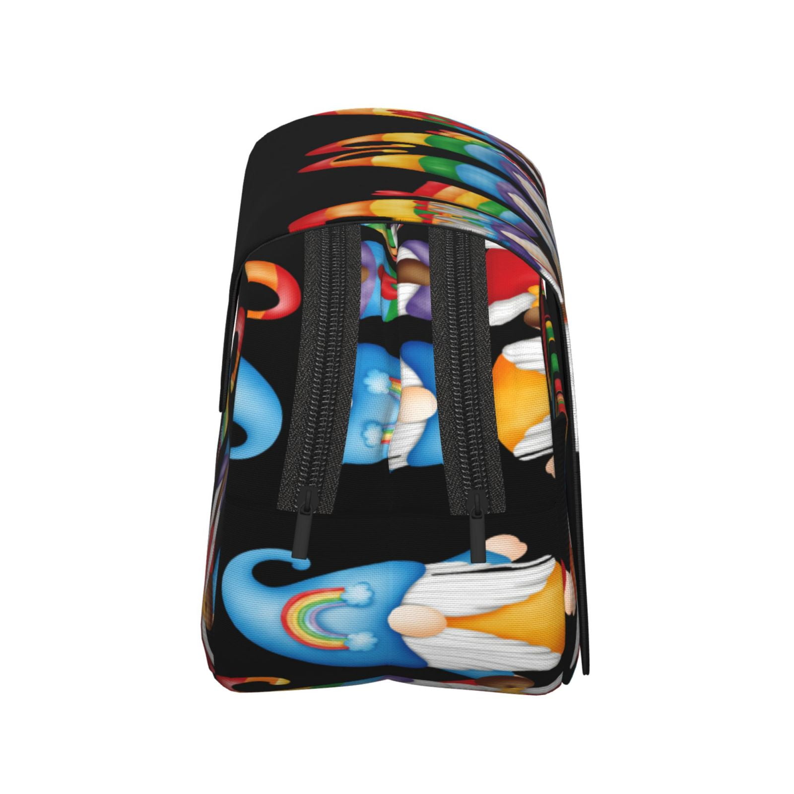 Rateoe Happy Pride Gnome Pattern Double Clamshell Pen Case, Storage Organizer with Two Zipper Compartments– Holds Up to 50 Pencils & Pens