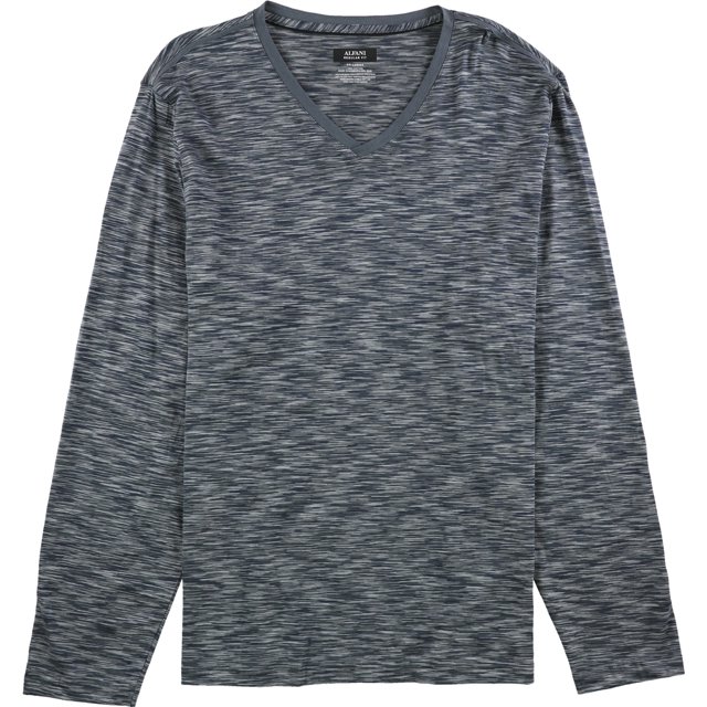 Alfani Camiseta básica teñida espacial para hombre, gris, grande